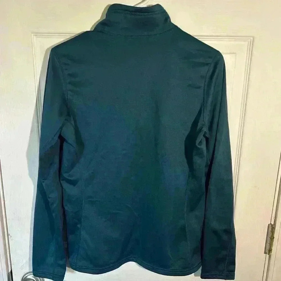 REI Teal Thermal Long Sleeve Workout Top size Medium Polartec. 1/4 zip. - Picture 4 of 11